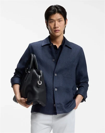 Hugo Boss - Relaxed-Fit Overshirt - Dark Blue